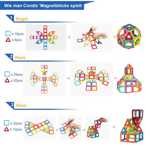 Condis 114Pcs Magnetic Building Blocks Set - Condistoys