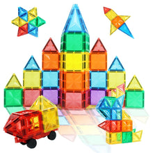 Cargar imagen en el visor de la galería, Condis Magnetic Building Tiles for Kids 60 pcs, Magnetic Blocks Set Construction STEM Magnets Toys for Children Boys and Girls Age 3 4 5 6 7 Year Old - Condistoys
